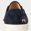 Navy Men’s Ralph Lauren Nelson Logo-Patch Twill Sneakers