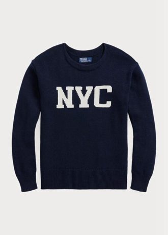 Navy Men’s Ralph Lauren Nyc Crewneck Jumper  Sweaters
