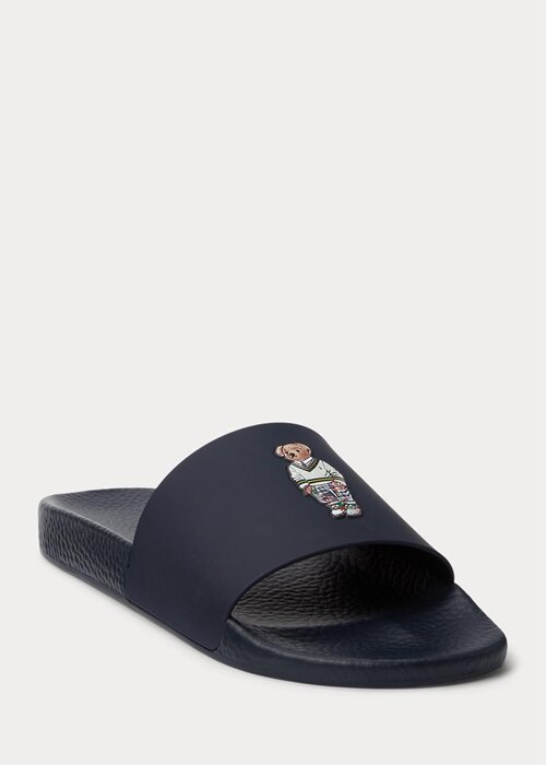 Navy Men’s Ralph Lauren Polo Bear Slippers Navy Men’s Ralph Lauren Polo Bear Slippers