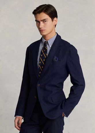 Navy Men’s Ralph Lauren Polo Soft Linen Suit Blazers