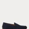 Navy Men’s Ralph Lauren Reynold Suede Driver Casual Shoes