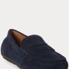 Navy Men’s Ralph Lauren Reynold Suede Driver Casual Shoes