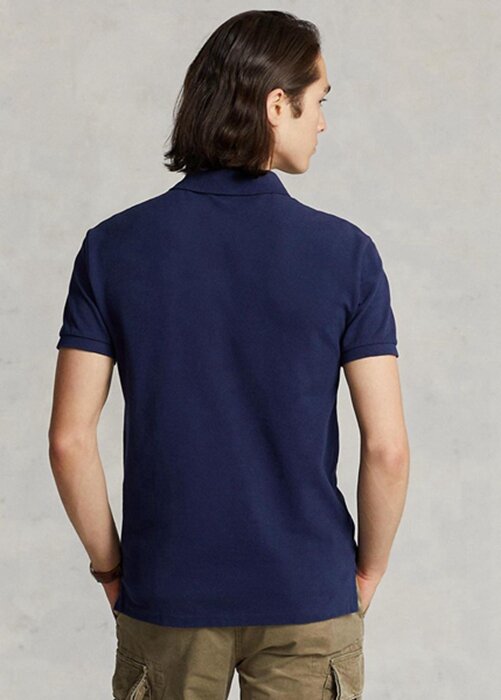 Navy Men’s Ralph Lauren Slim Fit Mesh Polo Shirts Navy Men’s Ralph Lauren Slim Fit Mesh Polo Shirts