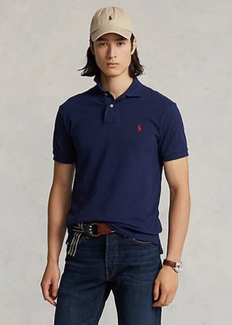 Navy Men’s Ralph Lauren The Iconic Mesh Polo Shirts