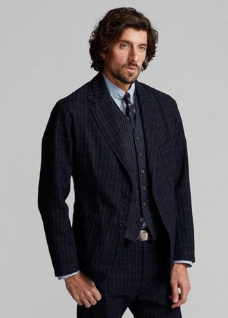 Navy Men’s Ralph Lauren Unconstructed Cotton-linen Sport  Blazers