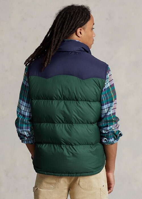Navy Men’s Ralph Lauren Water-Repellent Down Western Vest Navy Men’s Ralph Lauren Water-Repellent Down Western Vest