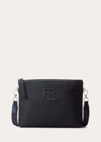 Navy Men’s Ralph Lauren Woven Calfskin Messenger Bags