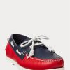 Navy / Red Men’s Ralph Lauren Merton Two-Tone Leather Casual Shoes