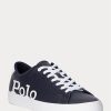 Navy / White Men’s Ralph Lauren Longwood Logo Leather Sneakers Navy / White Men’s Ralph Lauren Longwood Logo Leather Sneakers