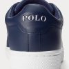 Navy / White Men’s Ralph Lauren Wilton Leather Sneakers