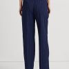 Navy / White Women’s Ralph Lauren Pinstripe Twill Straight Pants Navy / White Women’s Ralph Lauren Pinstripe Twill Straight Pants