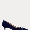 Navy Women’s Ralph Lauren Amory Velvet Heels