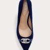 Navy Women’s Ralph Lauren Amory Velvet Heels