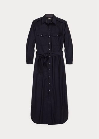 Navy Women’s Ralph Lauren Belted Wool-Blend Dress Navy Women’s Ralph Lauren Belted Wool-Blend Dress