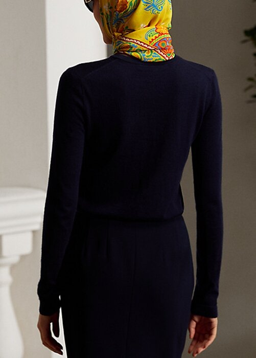 Navy Women’s Ralph Lauren Cashmere Crewneck Sweaters Navy Women’s Ralph Lauren Cashmere Crewneck Sweaters