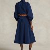 Navy Women’s Ralph Lauren Cotton Broadcloth Dress