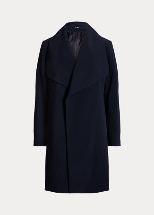 Navy Women’s Ralph Lauren Crepe Wrap Coats Navy Women’s Ralph Lauren Crepe Wrap Coats