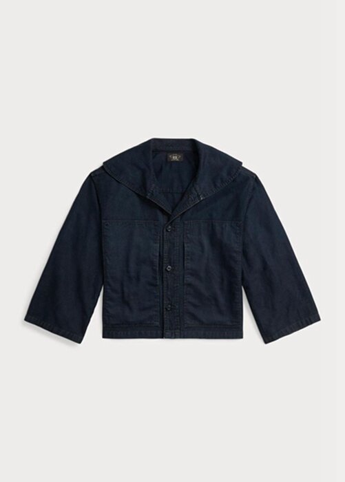 Navy Women’s Ralph Lauren Cropped Indigo Cotton-linen Jackets Navy Women’s Ralph Lauren Cropped Indigo Cotton-linen Jackets