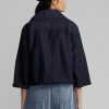 Navy Women’s Ralph Lauren Cropped Indigo Cotton-linen Jackets Navy Women’s Ralph Lauren Cropped Indigo Cotton-linen Jackets