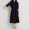 Navy Women’s Ralph Lauren Fit-and-Flaredress Dress