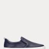 Navy Women’s Ralph Lauren Haddley Logo Leather Slip-On Sneakers Navy Women’s Ralph Lauren Haddley Logo Leather Slip-On Sneakers