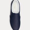 Navy Women’s Ralph Lauren Haddley Logo Leather Slip-On Sneakers Navy Women’s Ralph Lauren Haddley Logo Leather Slip-On Sneakers