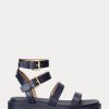 Navy Women’s Ralph Lauren Kayleen Nappa Leather Sandals