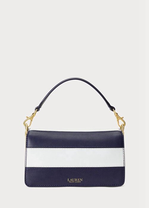 Navy Women’s Ralph Lauren Leather Small Tayler Crossbody Bags Navy Women’s Ralph Lauren Leather Small Tayler Crossbody Bags