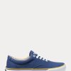 Navy Women’s Ralph Lauren Logo Cotton Canvas Sneakers Navy Women’s Ralph Lauren Logo Cotton Canvas Sneakers