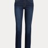 Navy Women’s Ralph Lauren Low-Rise Straight Curvy Jeans
