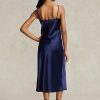 Navy Women’s Ralph Lauren Mulberry Silk Midi Slip Dress