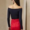 Navy Women’s Ralph Lauren Mulberry Silk Off-the-Shoulder Sweaters Navy Women’s Ralph Lauren Mulberry Silk Off-the-Shoulder Sweaters