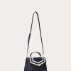 Navy Women’s Ralph Lauren Nappa Leather Medium Farrah Satchel Bags