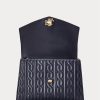 Navy Women’s Ralph Lauren Nappa Leather Medium Farrah Satchel Bags