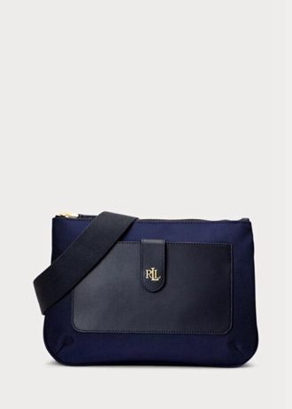 Navy Women’s Ralph Lauren Oxford Medium Jamey Crossbody Bags Navy Women’s Ralph Lauren Oxford Medium Jamey Crossbody Bags