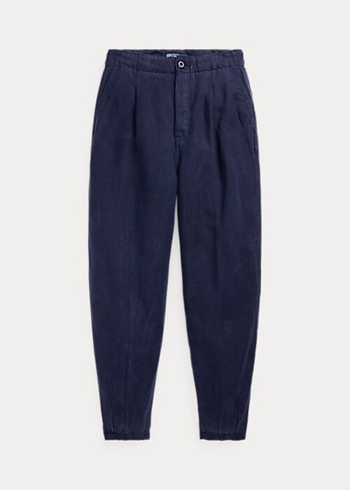 Navy Women’s Ralph Lauren Pleated Linen-Blend Twill Pants Navy Women’s Ralph Lauren Pleated Linen-Blend Twill Pants
