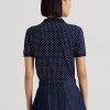 Navy Women’s Ralph Lauren Polka-Dot Piqué Polo Shirts