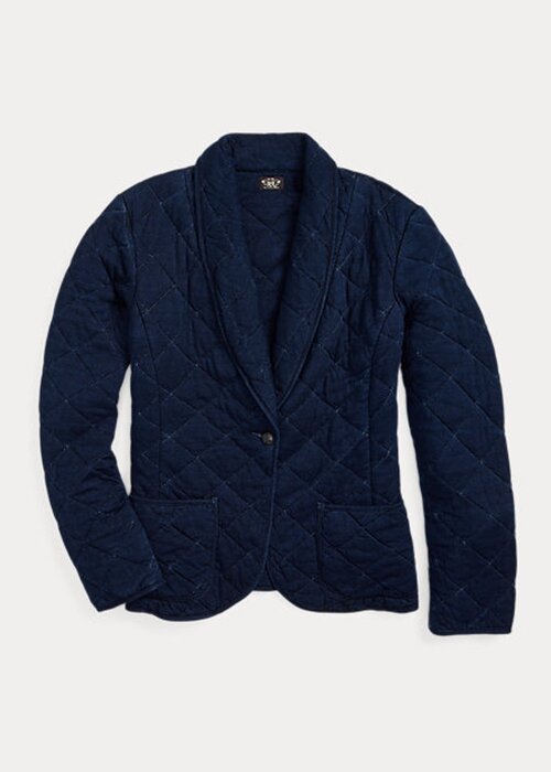 Navy Women’s Ralph Lauren Quilted Indigo Jersey Jackets Navy Women’s Ralph Lauren Quilted Indigo Jersey Jackets