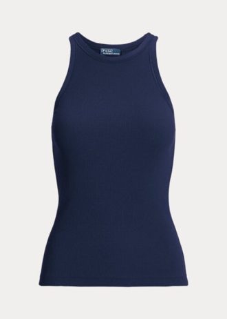 Navy Women’s Ralph Lauren Ribbed Cotton Tanks
