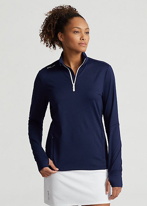 Navy Women’s Ralph Lauren Stretch Jersey Quarter-Zip Sweatshirts Navy Women’s Ralph Lauren Stretch Jersey Quarter-Zip Sweatshirts