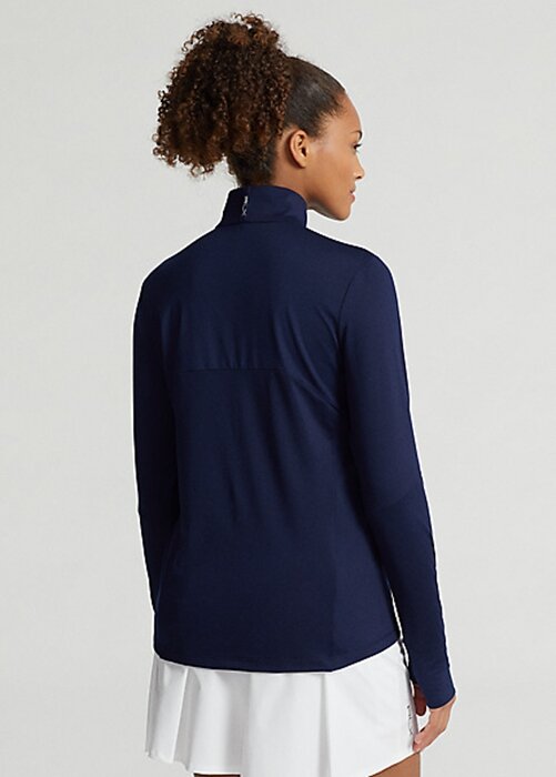 Navy Women’s Ralph Lauren Stretch Jersey Quarter-Zip Sweatshirts Navy Women’s Ralph Lauren Stretch Jersey Quarter-Zip Sweatshirts