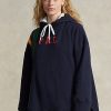 Navy Women’s Ralph Lauren Striped Fleece Logo Sweatshirts Navy Women’s Ralph Lauren Striped Fleece Logo Sweatshirts