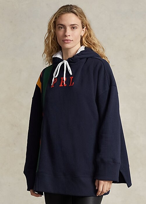 Navy Women’s Ralph Lauren Striped Fleece Logo Sweatshirts Navy Women’s Ralph Lauren Striped Fleece Logo Sweatshirts