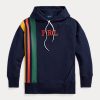 Navy Women’s Ralph Lauren Striped Fleece Logo Sweatshirts Navy Women’s Ralph Lauren Striped Fleece Logo Sweatshirts