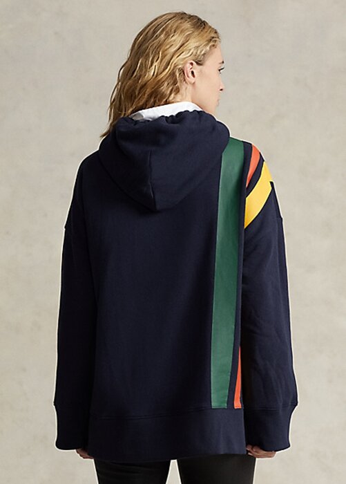 Navy Women’s Ralph Lauren Striped Fleece Logo Sweatshirts Navy Women’s Ralph Lauren Striped Fleece Logo Sweatshirts