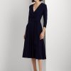 Navy Women’s Ralph Lauren Surplice Jersey Dress Navy Women’s Ralph Lauren Surplice Jersey Dress