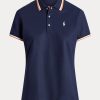 Navy Women’s Ralph Lauren Tailored Fit Jersey Polo Shirts Navy Women’s Ralph Lauren Tailored Fit Jersey Polo Shirts