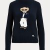 Navy Women’s Ralph Lauren Tuxedo Bear Cotton Sweaters Navy Women’s Ralph Lauren Tuxedo Bear Cotton Sweaters
