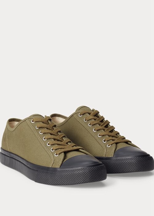 Olive Men’s Ralph Lauren Canvas Sneakers Olive Men’s Ralph Lauren Canvas Sneakers