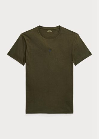 Olive Men’s Ralph Lauren Custom Slim Fit Crewneck  T Shirts